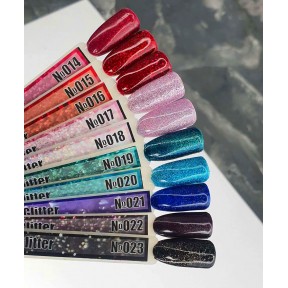 Deluxe series color gel polish glitter