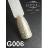 Гель-лак Komilfo DeLuxe Series №G006 (темно-сріблясті насичені блискітки з золотим відливом), 8 мл