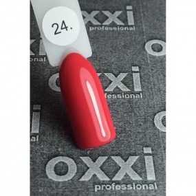 Гель-лак OXXI Professional №024 (оранжево-красный, эмаль), 10 мл