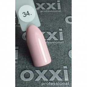 Гель-лак OXXI Professional №034 (бледный персиково-розовый, эмаль), 10 мл