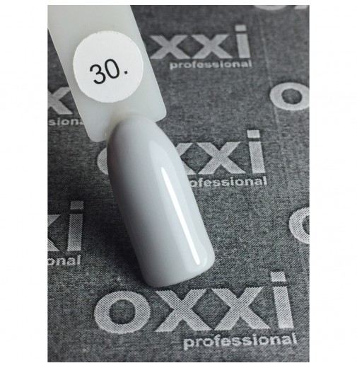 Гель-лак OXXI Professional №030 (светлый серый, эмаль), 10 мл