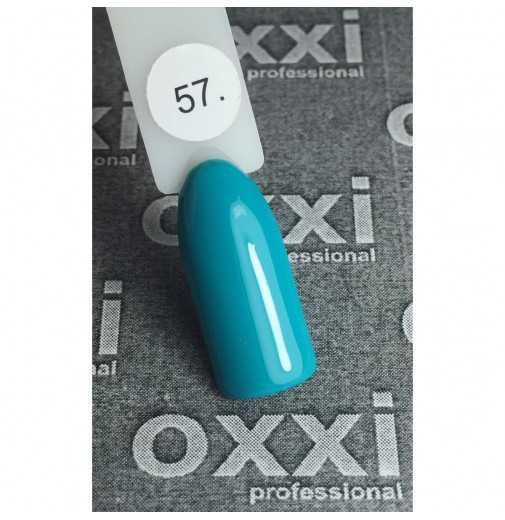 Гель-лак OXXI Professional №057 (бирюзовый, эмаль), 10 мл