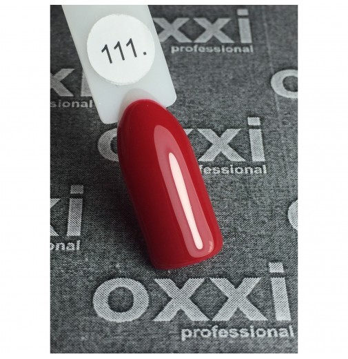 Гель-лак OXXI Professional №111 (темный красный, эмаль), 10 мл