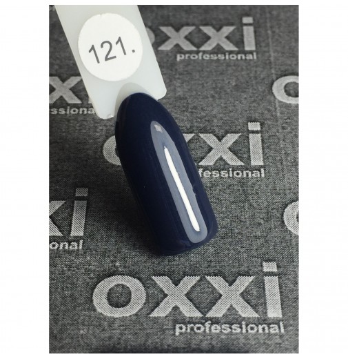 Гель-лак OXXI Professional №121 (темный серо-синий с еле заметным микроблеском), 10 мл