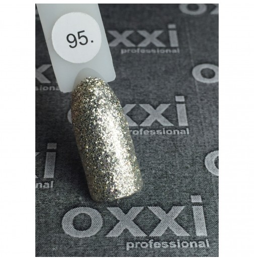 Гель-лак OXXI Professional №095 (насыщенные серебристые блестки), 10 мл