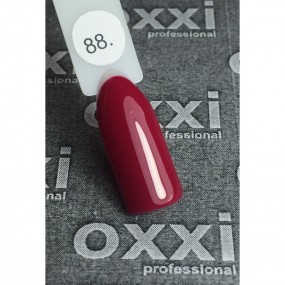 Гель-лак OXXI Professional №088 (темный красно-малиновый, эмаль), 10 мл
