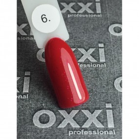 Гель-лак OXXI Professional №006 (темный красный с микроблеском), 10 мл
