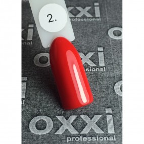 Гель лак Oxxi № 002 (красный, эмаль) Oxxi Professional