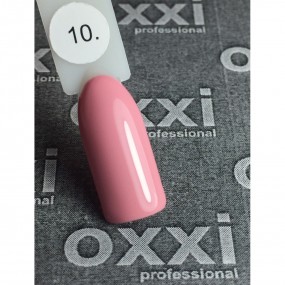 Гель-лак OXXI Professional №010 (бледный розово-коралловый, эмаль), 10 мл