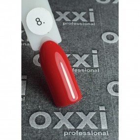 Гель-лак OXXI Professional №008 (темный красный, эмаль), 10 мл