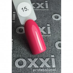 Гель-лак OXXI Professional №015 (розовато-малиновый, эмаль), 10 мл