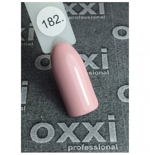 Гель-лак OXXI Professional №182 (нежный персиково-розовый, с еле заметным микроблеском), 10 мл