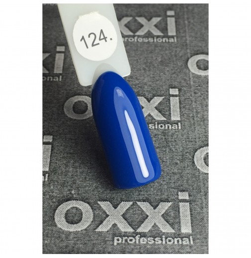 Гель лак Oxxi № 124(темный лазурный, эмаль) Oxxi Professional