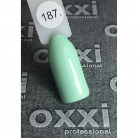 Гель-лак OXXI Professional №187 (бледный салатовый, эмаль), 10 мл