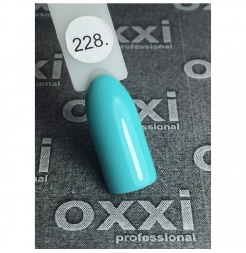 Гель-лак OXXI Professional №228 (ярко насыщенный голубой, эмаль), 10 мл