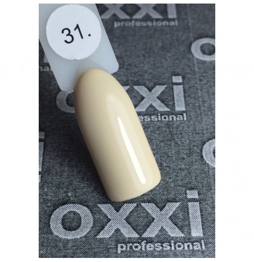 Гель-лак OXXI Professional №031 (бледный желтый, эмаль), 10 мл