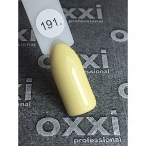 Гель-лак OXXI Professional №191 (бледный желтый, эмаль), 10 мл