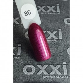 Гель-лак OXXI Professional №086 (розовая фуксия с микроблеском), 10 мл