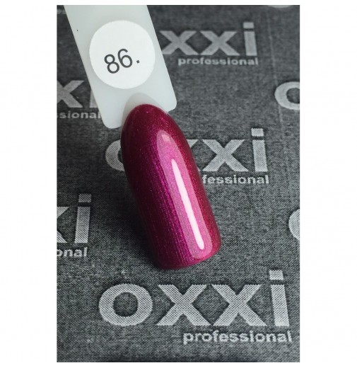 Гель-лак OXXI Professional №086 (розовая фуксия с микроблеском), 10 мл