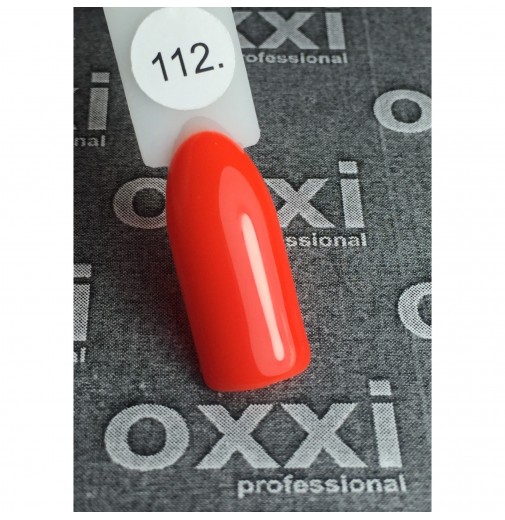 Гель-лак OXXI Professional №112 (яркий красно-оранжевый, неоновый), 10 мл