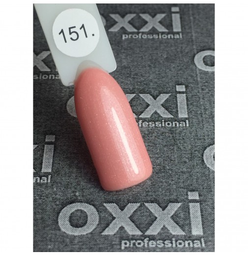 Гель-лак OXXI Professional №151 (нежный розово-персиковый с микроблеском), 10 мл