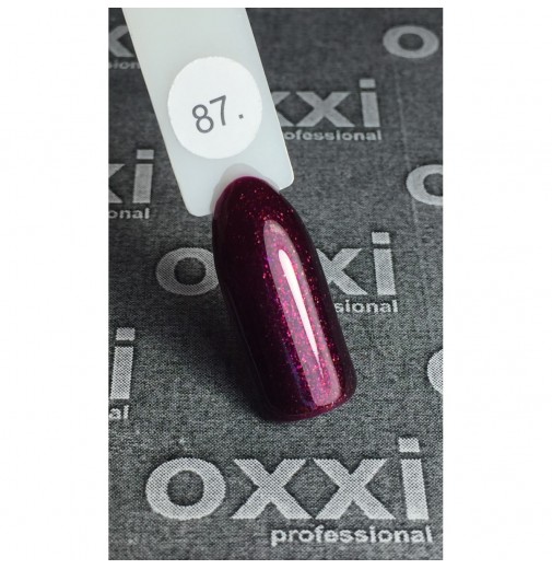 Гель-лак OXXI Professional №087 (вишневый с микроблеском), 10 мл