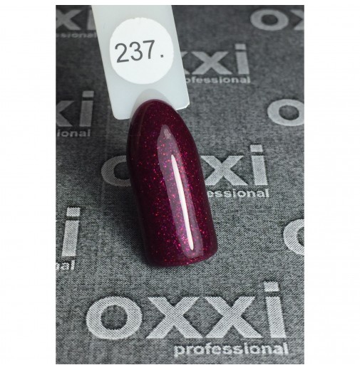 Гель-лак OXXI Professional №237 (винный, микроблеск), 10 мл