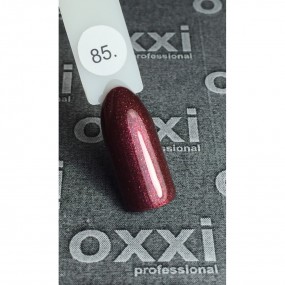 Гель лак Oxxi № 085(красно-коричневый с розовым микроблеском) Oxxi Professional