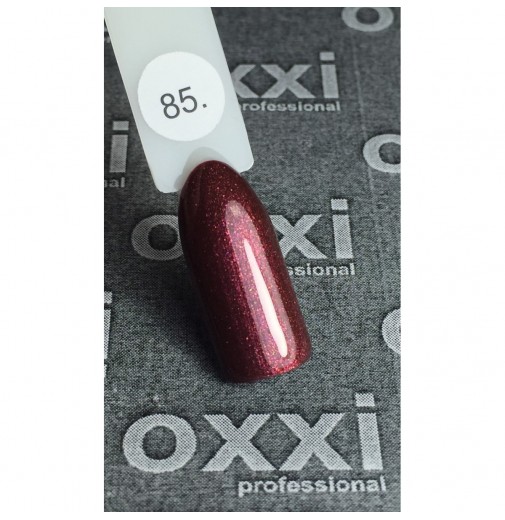 Гель лак Oxxi № 085(красно-коричневый с розовым микроблеском) Oxxi Professional