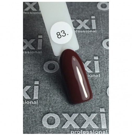 Гель-лак OXXI Professional №083 (красно-коричневый, эмаль), 10 мл