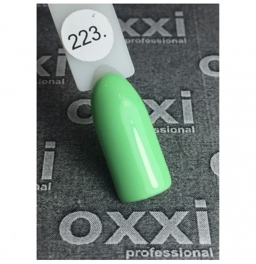 Гель-лак OXXI Professional №223 (светло-зеленый, эмаль), 10 мл