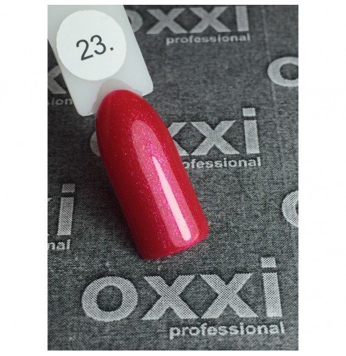 Гель-лак OXXI Professional №023 (светлый красный с микроблеском), 10 мл