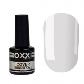 OXXI Cover Base №5 - камуфлирующая база-корректор для гель-лака (белый), 10 мл