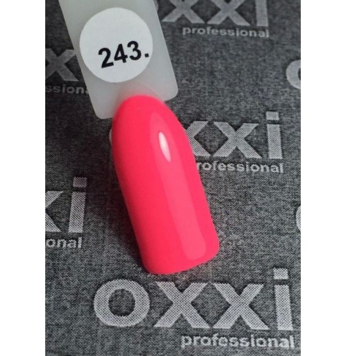 Гель-лак OXXI Professional №243 (яркий розовый, неоновый), 10 мл