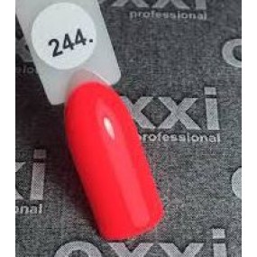 Гель-лак OXXI Professional №244 (яркий коралловый, неоновый), 8 мл