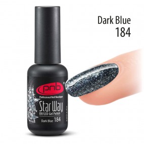 Гель-лак PNB "Star Way" 184 (Синий), Dark Blue, 8 мл