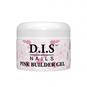 D.I.S Nails Гель конструирующий pink builder gel (прозрачно-розовый), 30 г