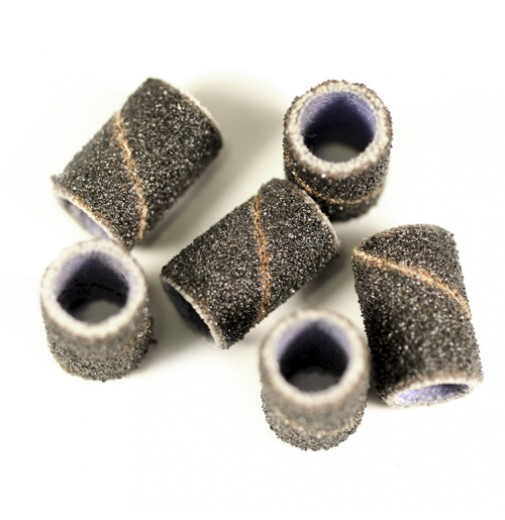 D.I.S Nails одноразовые цилиндрические насадки диаметр 6 мм (150 грит) black, 10 шт.