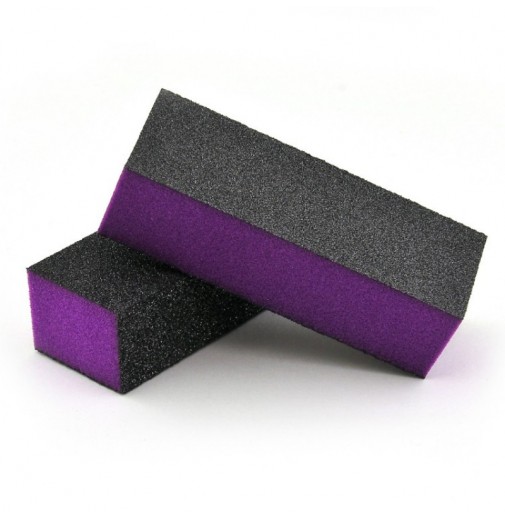 Бафик 3-х сторонний для снятия гель-лака (грубый) Master Professional фиолетовый 100 грит