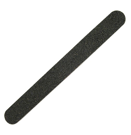 Прямая черная пилка для искусственных и натуральных ногтей с двусторонним абразивом 80/80 grit
