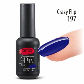 Гель-лак PNB 197 Crazy Flip (Темно-синий), 8 мл