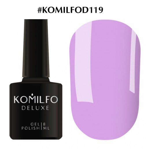 Гель-лак Komilfo Deluxe Series №D119 (светло-лиловый, эмаль), 8 мл
