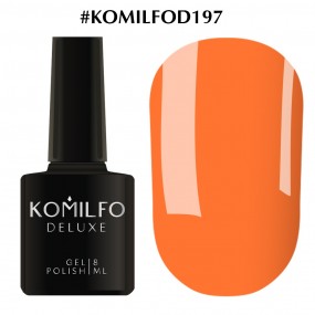Гель-лак Komilfo Deluxe Series №D197 (яскравий морквяний, емаль), 8 мл