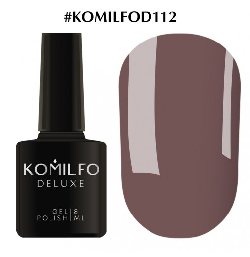 Гель-лак Komilfo Deluxe Series №D112 (лилово-серо-коричневый, эмаль), 8 мл