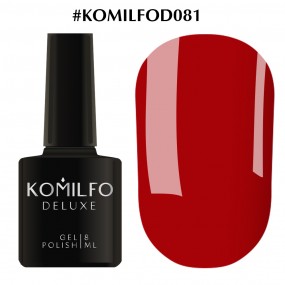 Гель-лак Komilfo Deluxe Series №D081 (рыжо-красный, эмаль), 8 мл