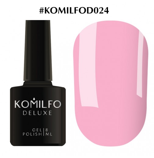Гель-лак Komilfo Deluxe Series №D024 (светло-розовый, эмаль), 8 мл