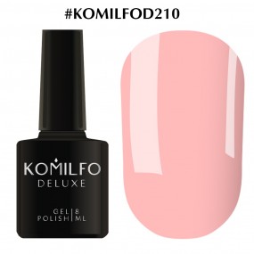 Гель-лак Komilfo Deluxe Series №D210 (ніжно-рожевий, емаль), 8 мл