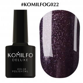 Гель-лак Komilfo DeLuxe Series №G022 (темно-фиолетовый, микроблеск), 8 мл