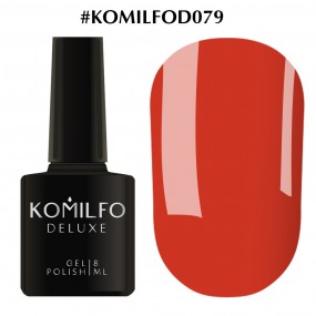 Гель-лак Komilfo Deluxe Series №D079 (яскравий червоний, емаль), 8 мл