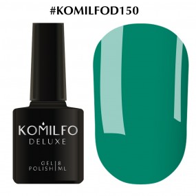 Гель-лак Komilfo Deluxe Series №D150 (насичений бірюзово-зелений, емаль), 8 мл